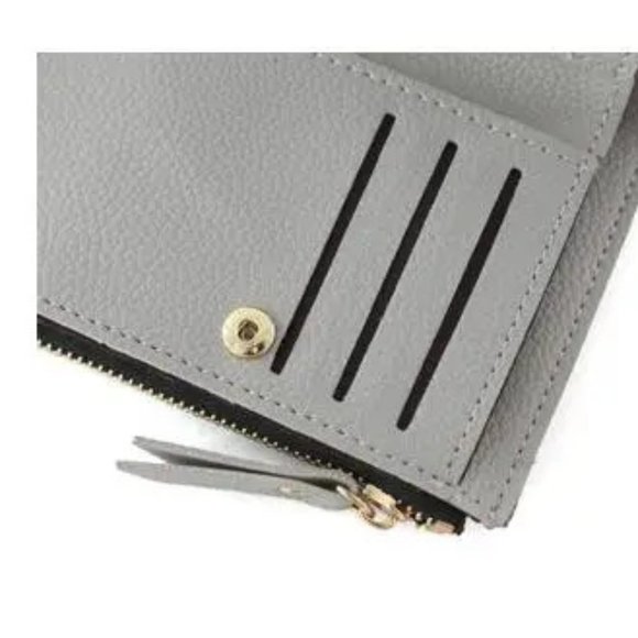 FAUX LEATHER CHERRY BI FOLD MULTI SLOT COIN WALLET PURSE - Picture 10 of 12